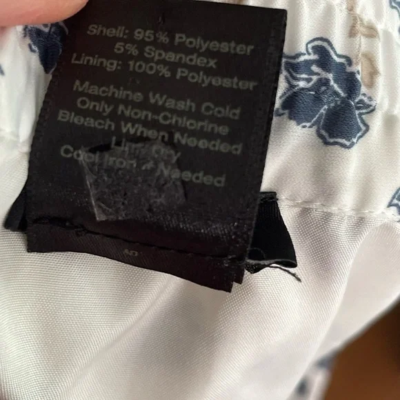 Ann Taylor Factory White and Blue Floral Tie Waist Skirt, L - Picture 7 of 7